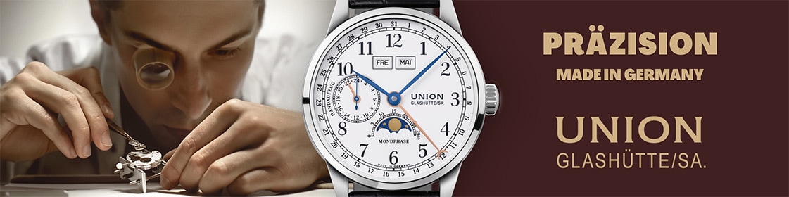 Union Glashütte 1893 Johannes Dürrstein Edition Mondphase Handaufzug Leder