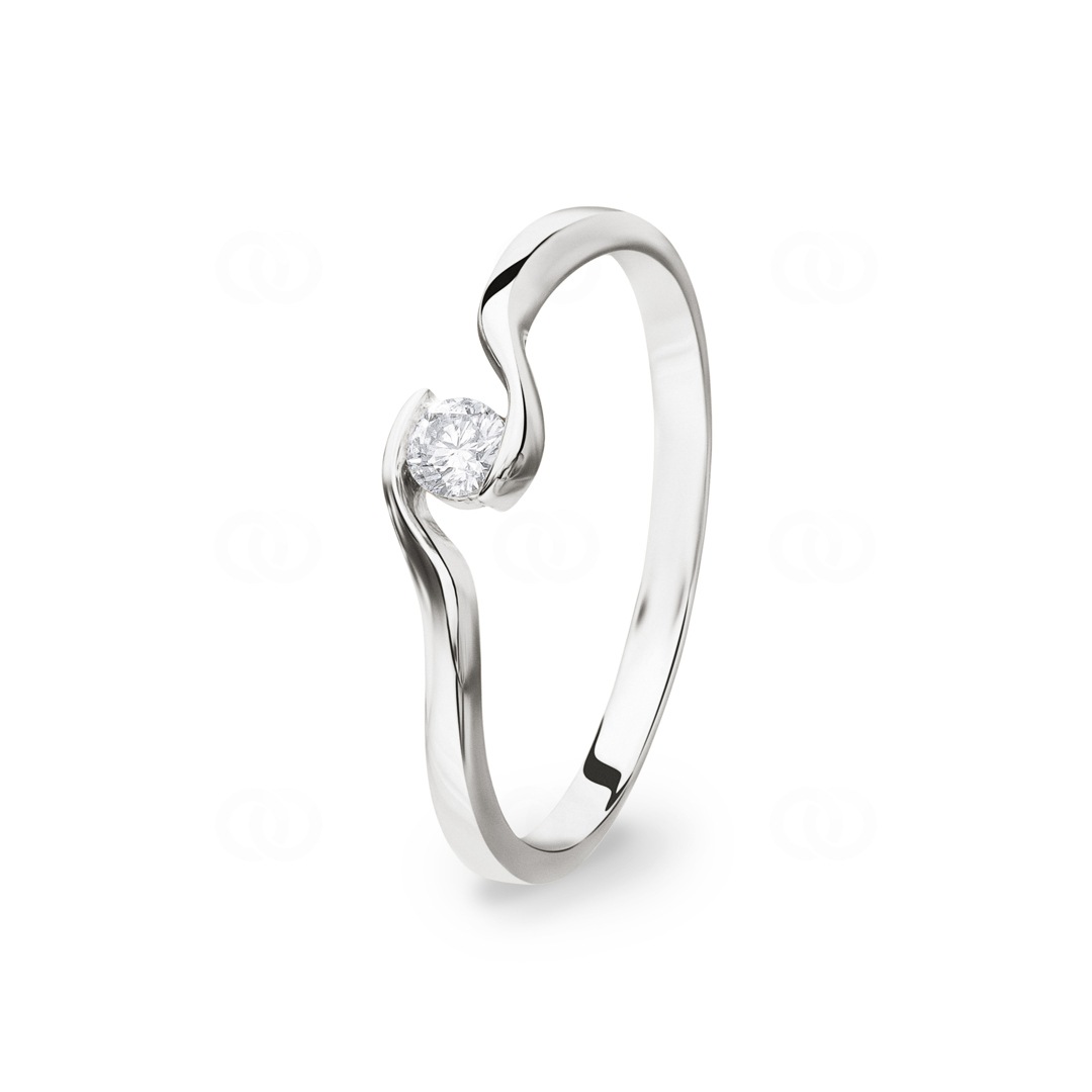 RO38WG | 0.10ct Diamond Tension Ring 750/18 K White Gold