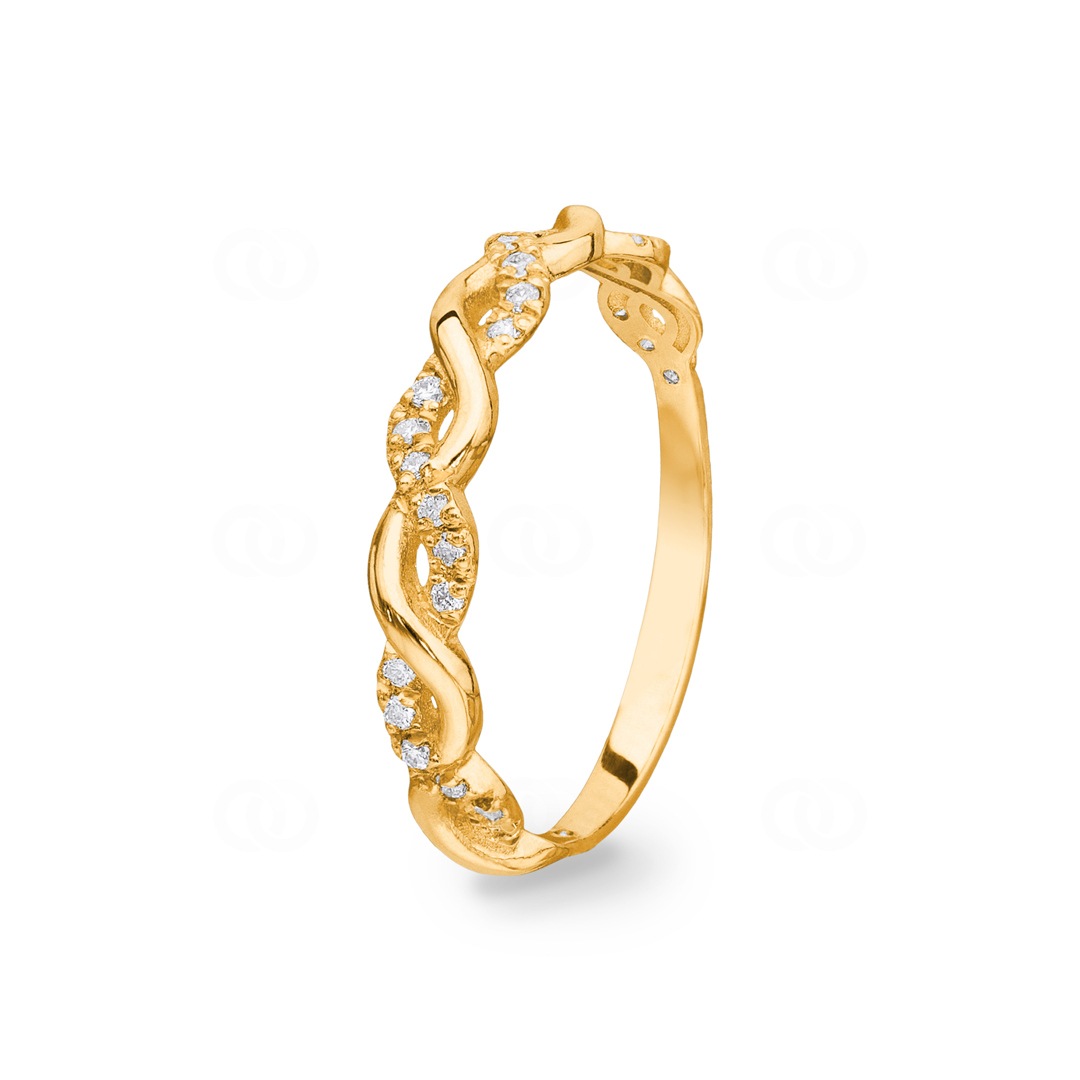 RO9GG | 0.14ct Diamond Ring 750/18 K Yellow Gold