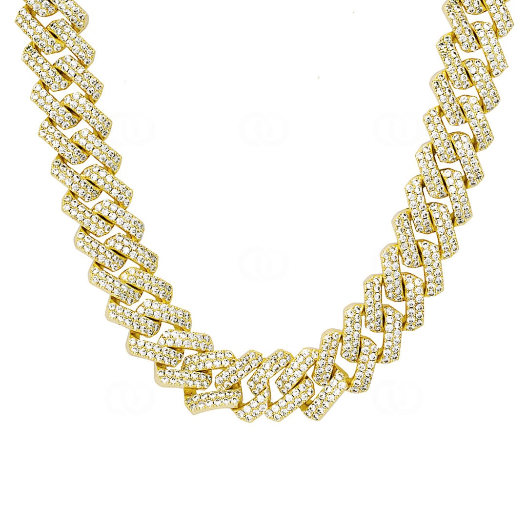 AstraGlam Goldketten Damen Set - Cuban Link & Paperclip Choker 14K Vergoldet