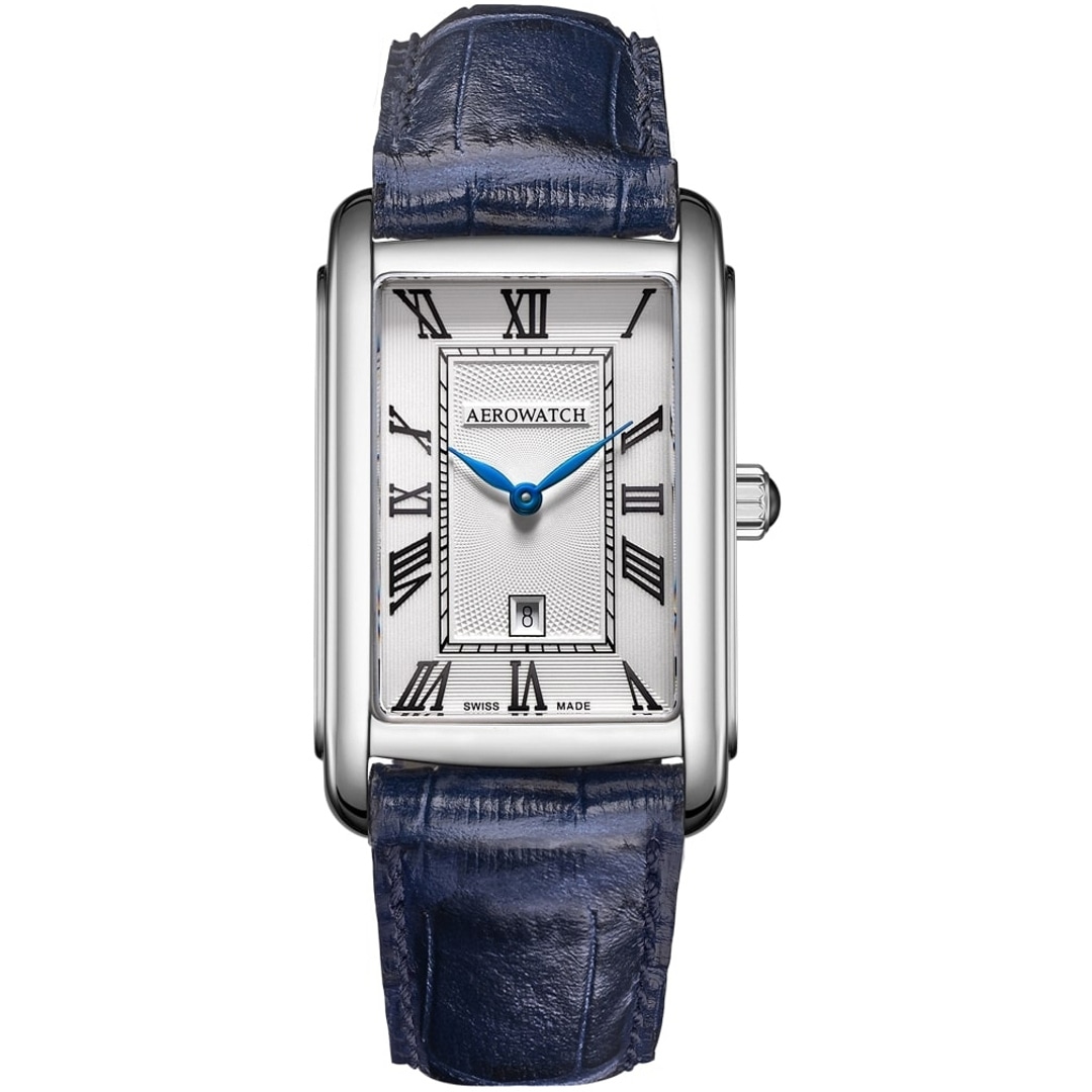 A 49988 AA01 | Aerowatch Intuition Classic en cuir bleu