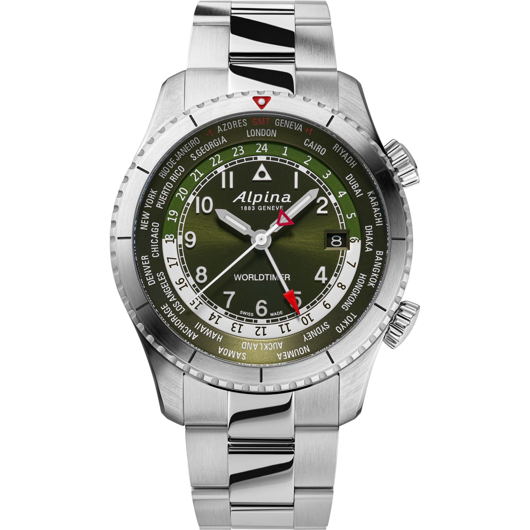 AL 255GR4S26B Alpina Startimer Pilot Quartz Worldtimer 41mm