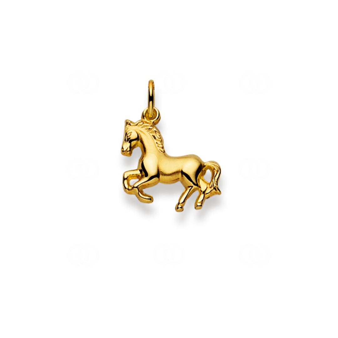 Pendentif cheval en or jaune