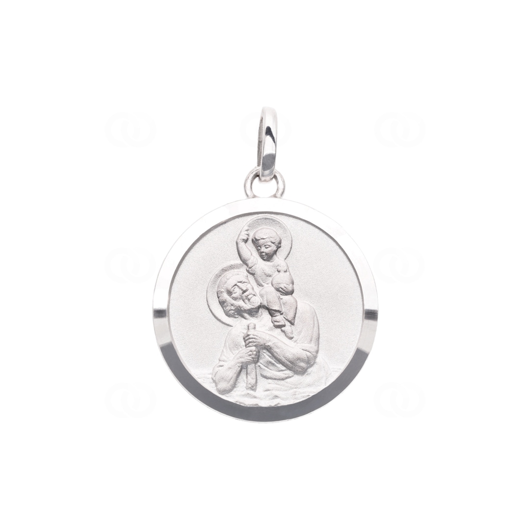 Pendentif Saint Christophe En Argent 925 - Avec Chaîne Argent - Neuf Avec étiquettes