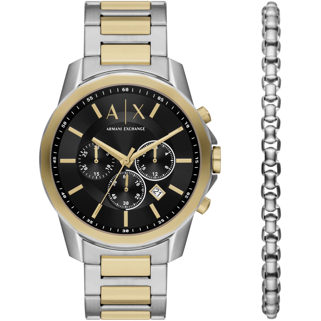 Ax2611 Armani Uhr Gold Schwarz Armani Exchange Banks Chronograph
