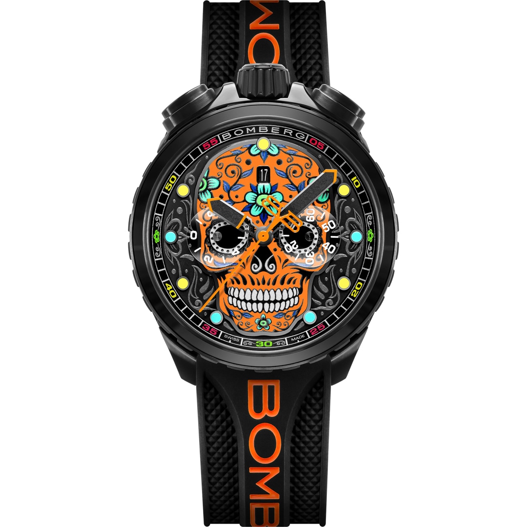 Bomberg Bolt 68 Heritage Sugar Skull Green Golden BS45CHPBA.060 9.12