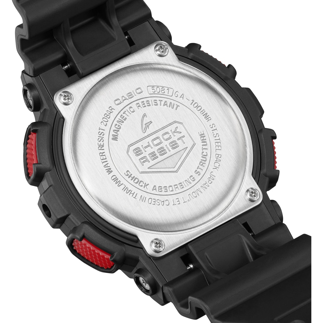 Casio Script Red GA-100BNR-1AER | Casio G-Shock Classic Ignite Red