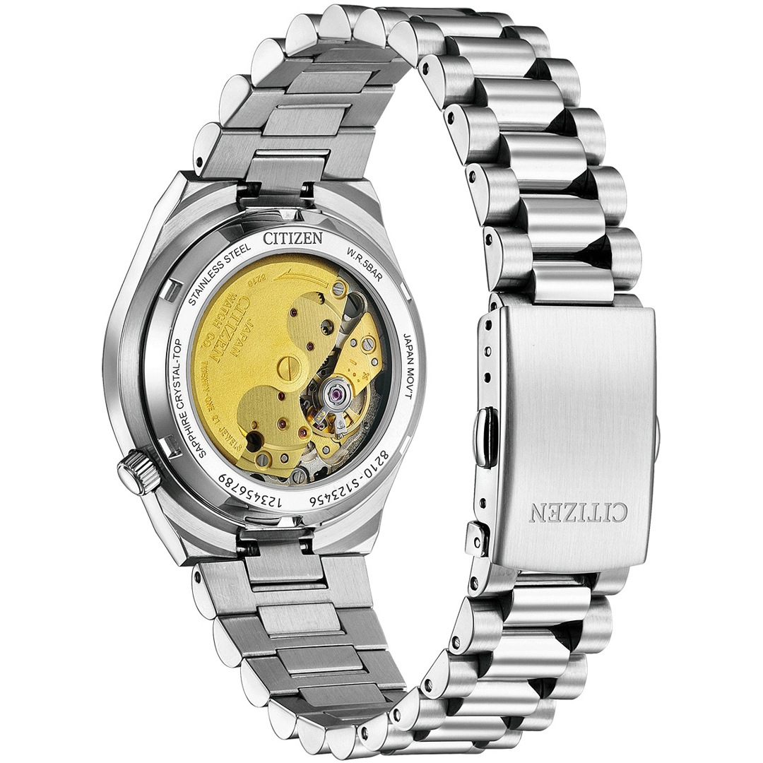 Montre Citizen Tsuyosa Automatique Homme - Cadran Bleu 37mm - Boîtier Acier Inoxydable - Verre Saphir - Étanche 5 ATM