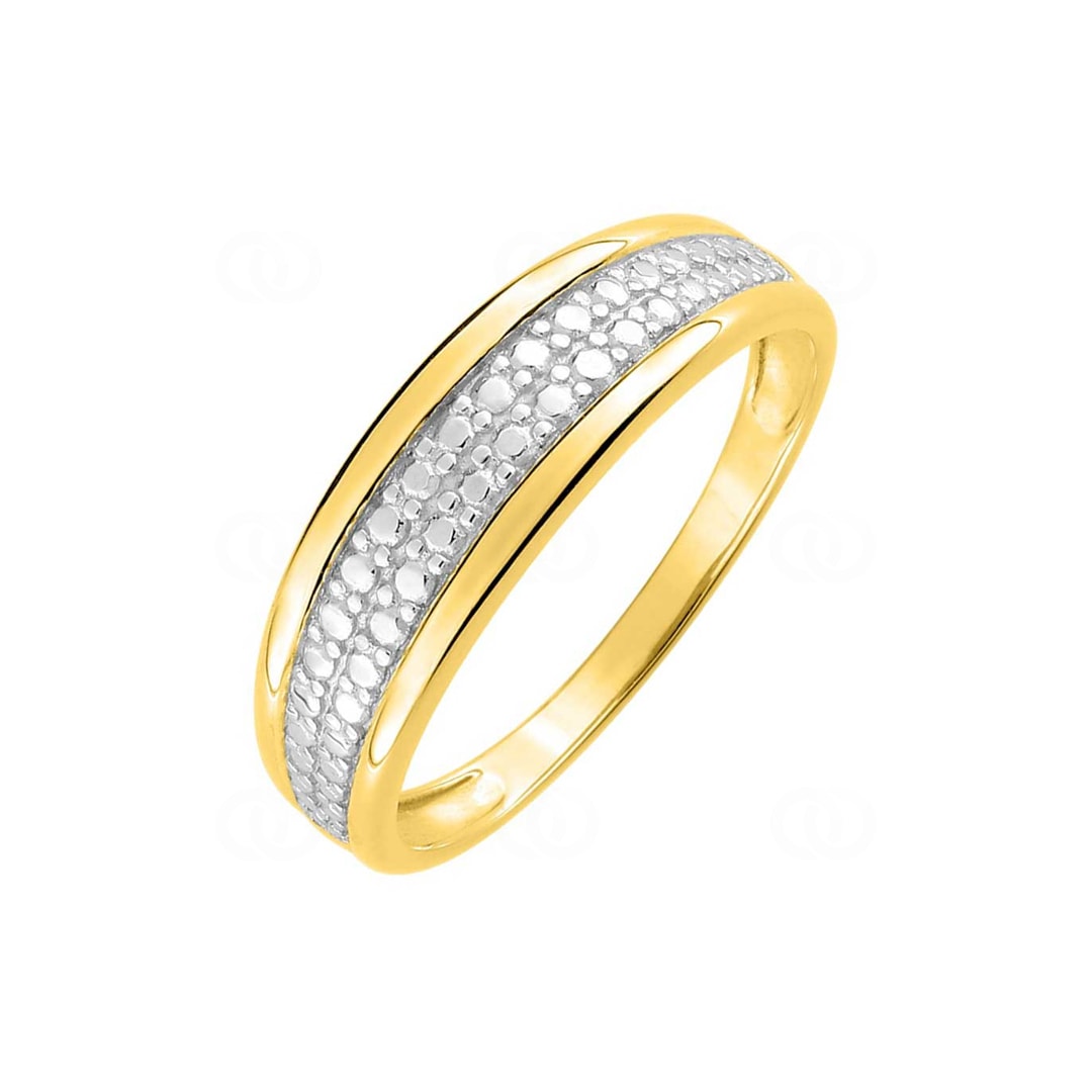 1.7237.03 Bague or jaune 750 18 ct bicolore Fantaisie