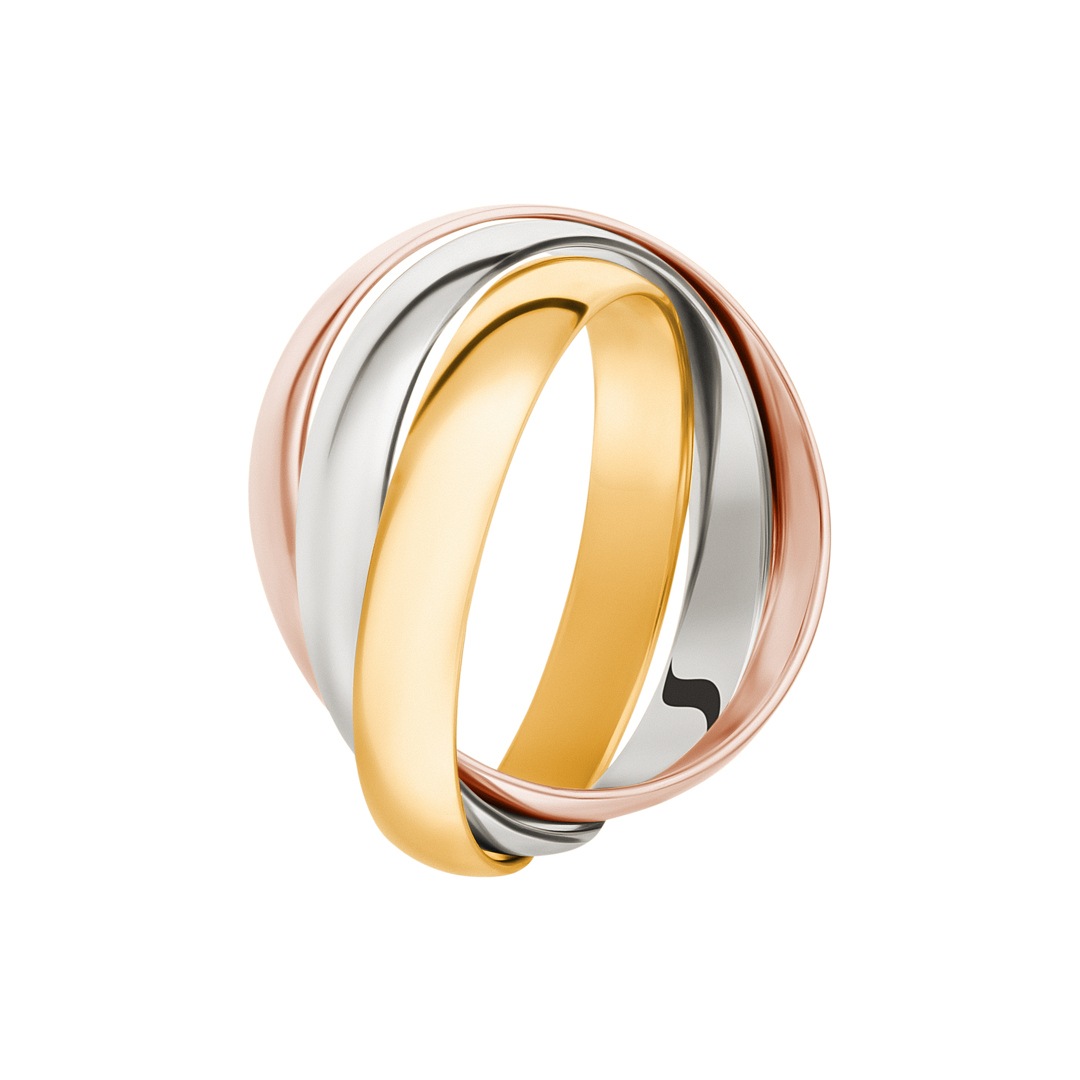 1616.05812 Bague pour femmes or tricolore 750 18 ct