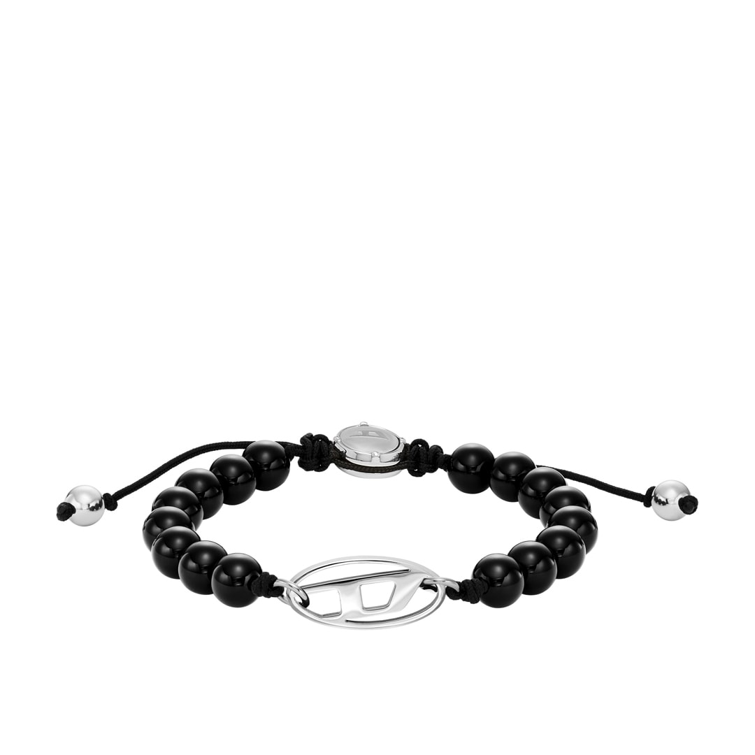 ネックレス・ペンダント DIESEL logo bead bracelet DX1544040 Women's Blue Agate Beaded Bracelet | Blue | Diesel