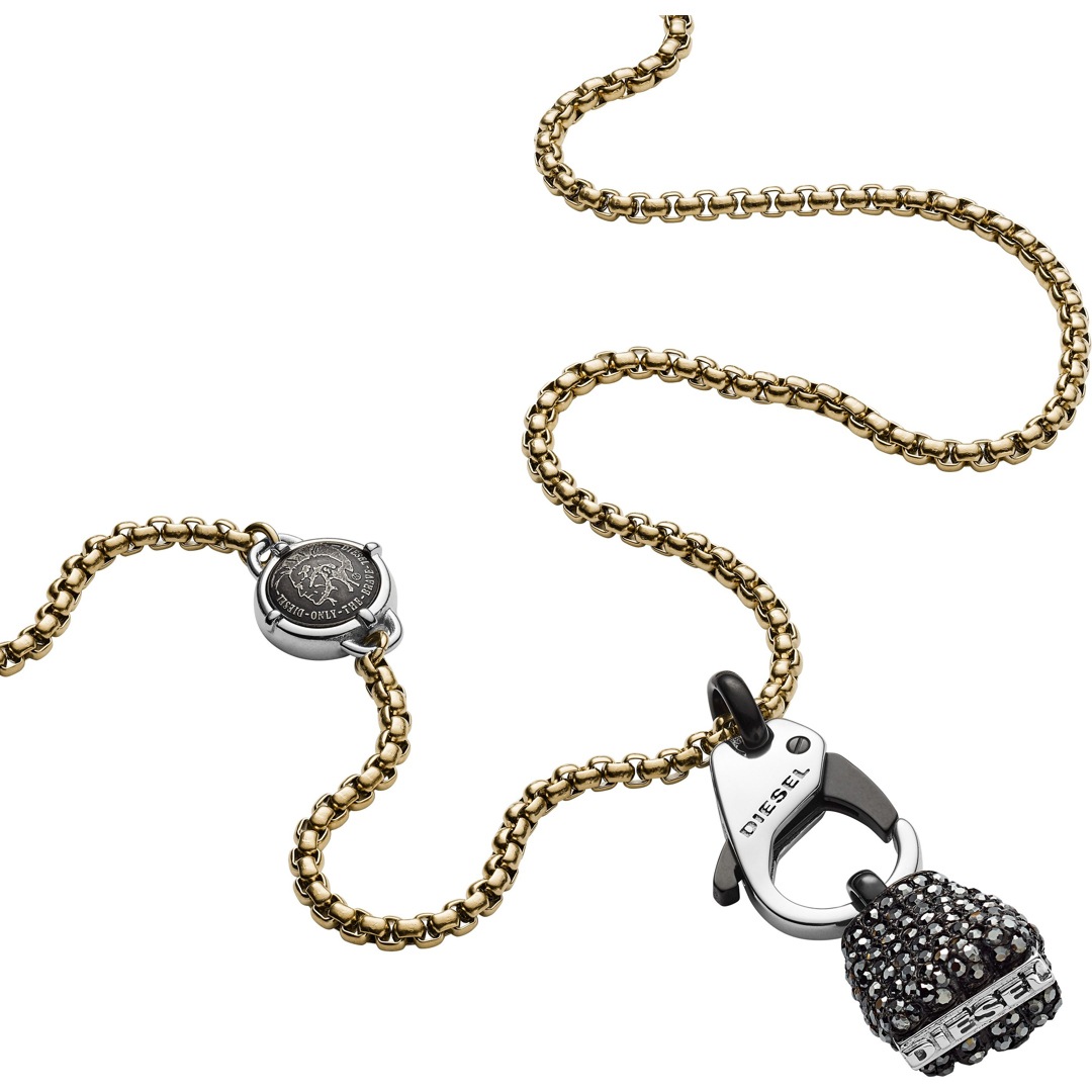 【DIESEL】DX1567710 NECKLACE Diesel Gold-Tone Stainless Steel Chain Necklace - DX1567710