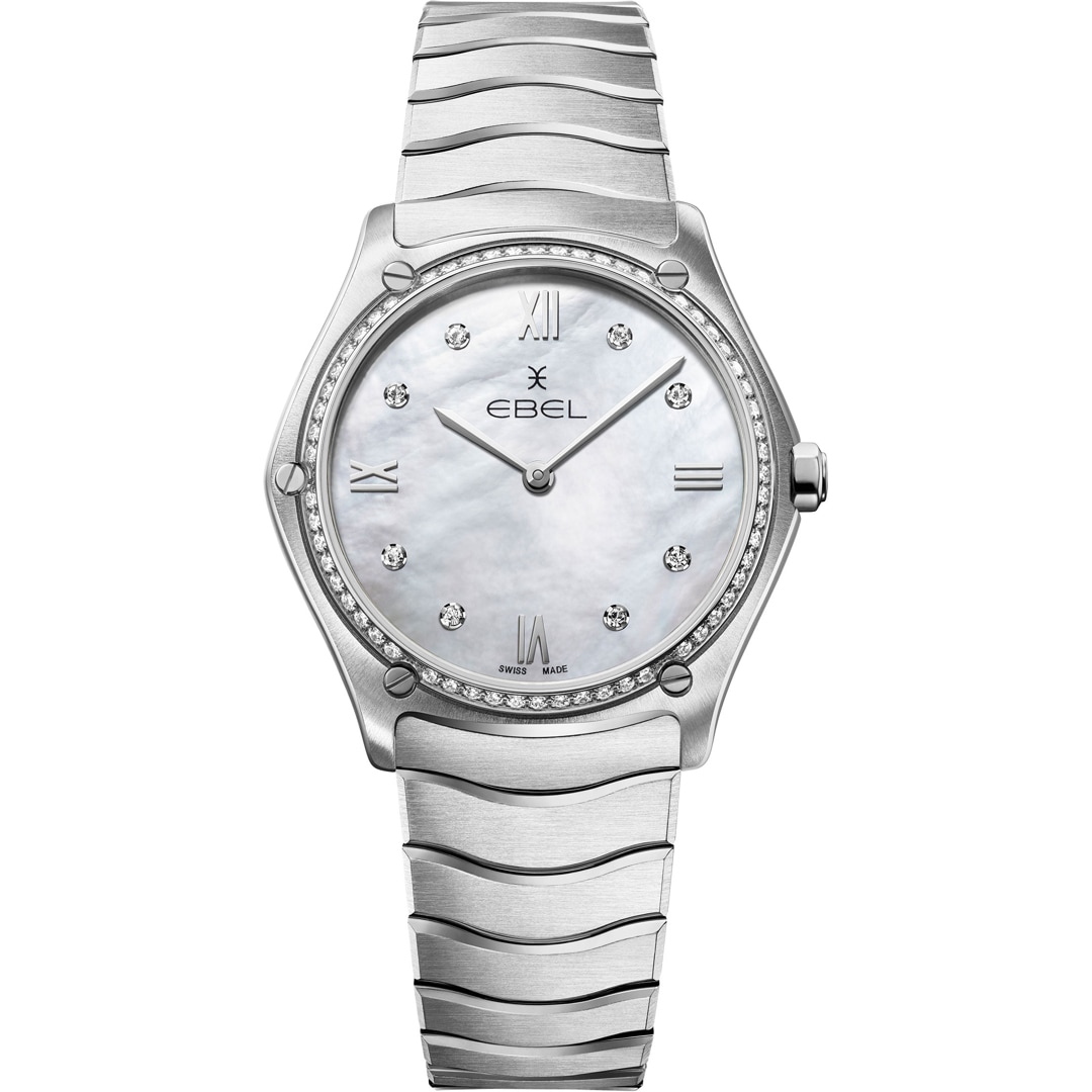 Ebel Sport Classic Lady Diamonds Silbrig Perlmutt 33mm 1216647