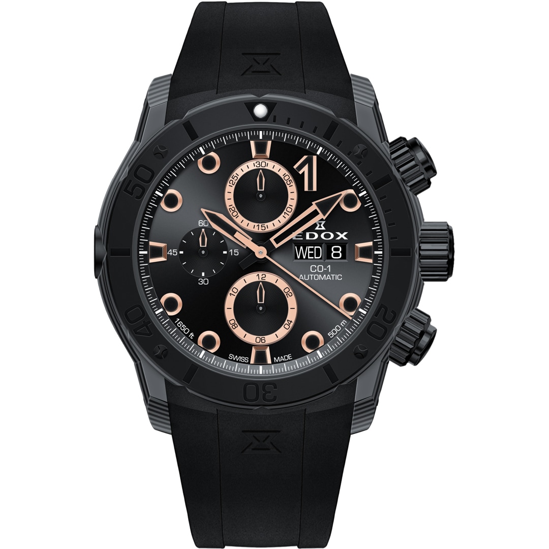 01125 CCN NR Edox CO 1 Carbon Chronograph Automatic
