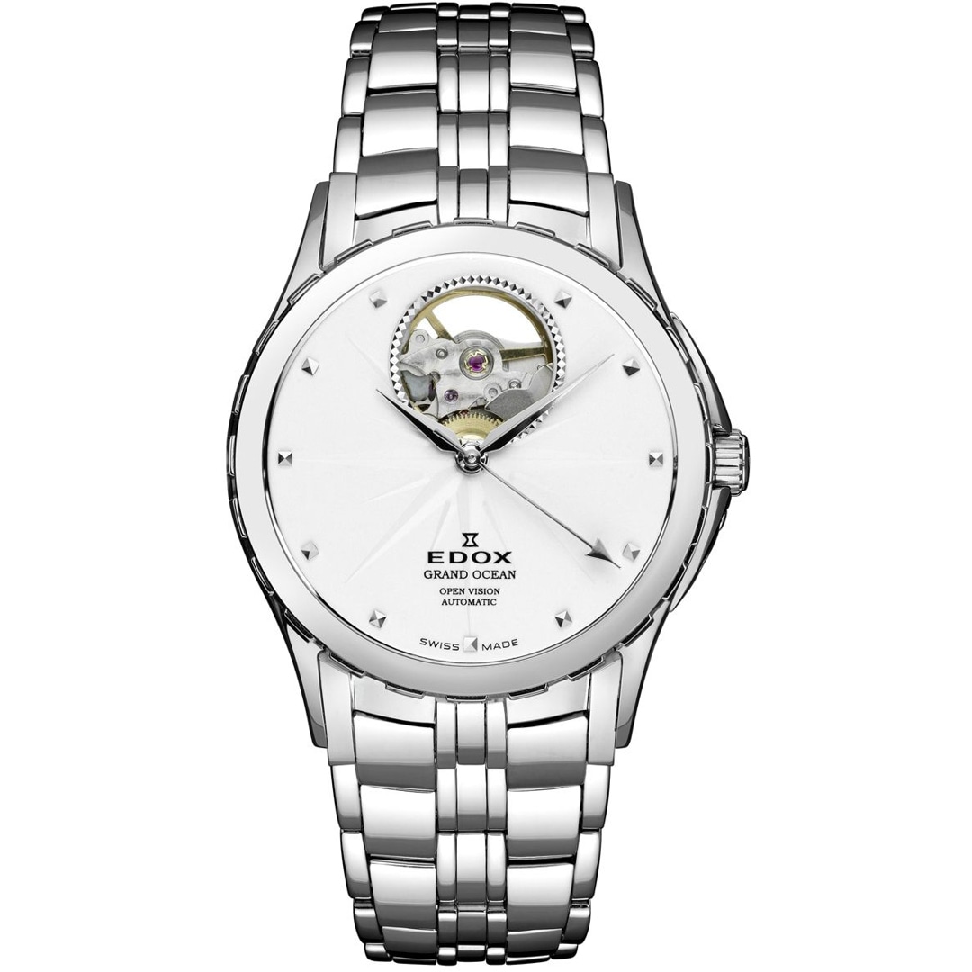ケージに Edox Men's 85013 3 AIN Grand Ocean Automatic Steel Silver