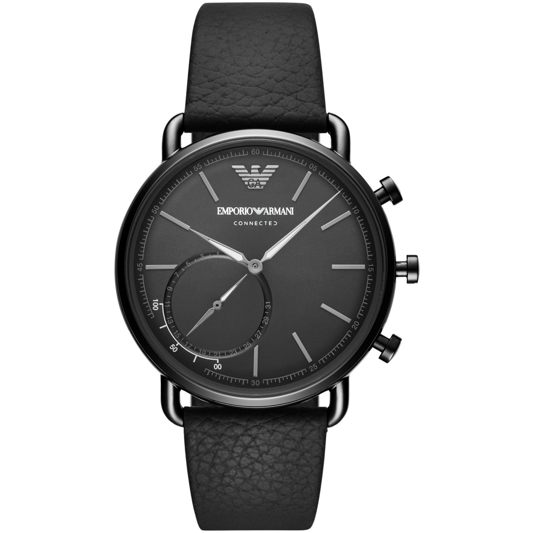 Emporio armani connected silver stainless steel hybrid smartwatch online