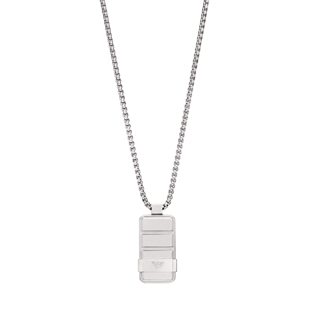 EGS3078040 Emporio Armani Eagle Logo Dog Tag Necklace Common Story