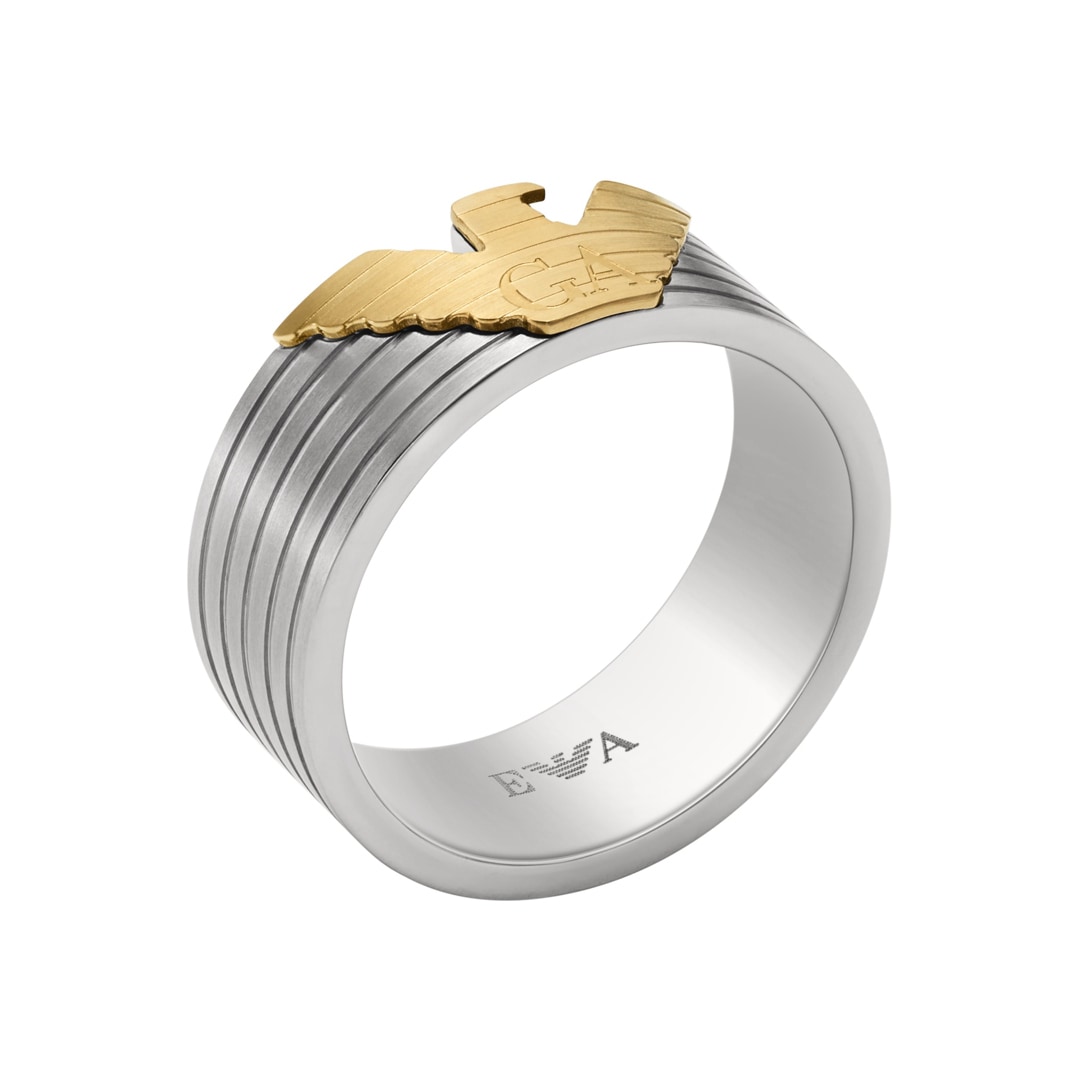 EGS3076040 Emporio Armani Eagle Logo Men's ring Eagle Edge