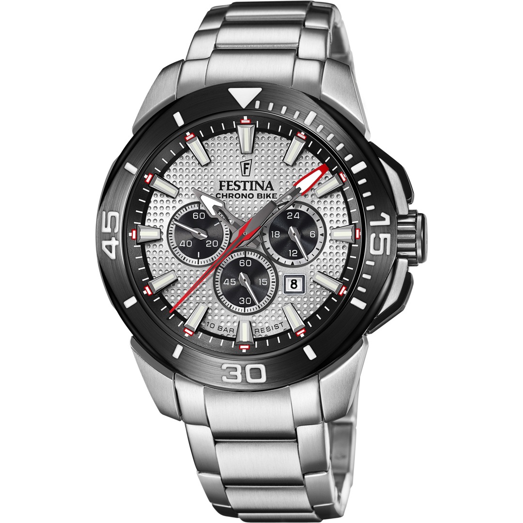 Montre Femme FESTINA F20654/2 - Boîtier Acier Inoxydable Gris, Cadran Rose - Étanche 5 ATM