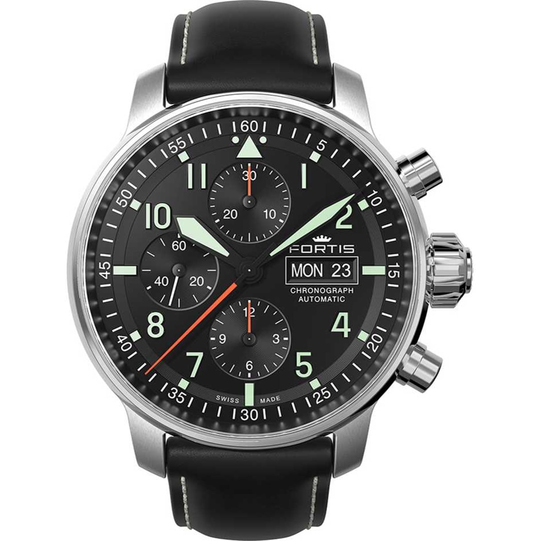 Fortis Flieger Professional Chronograph Day-Date Herrenuhr