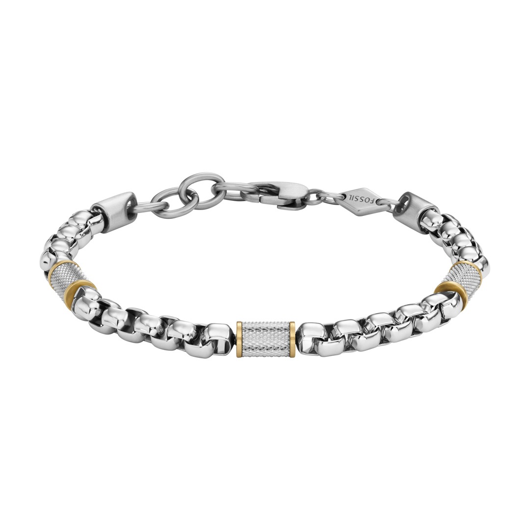 Stacked inoxydable All Fossil en | Bracelet acier JF04138998 Up