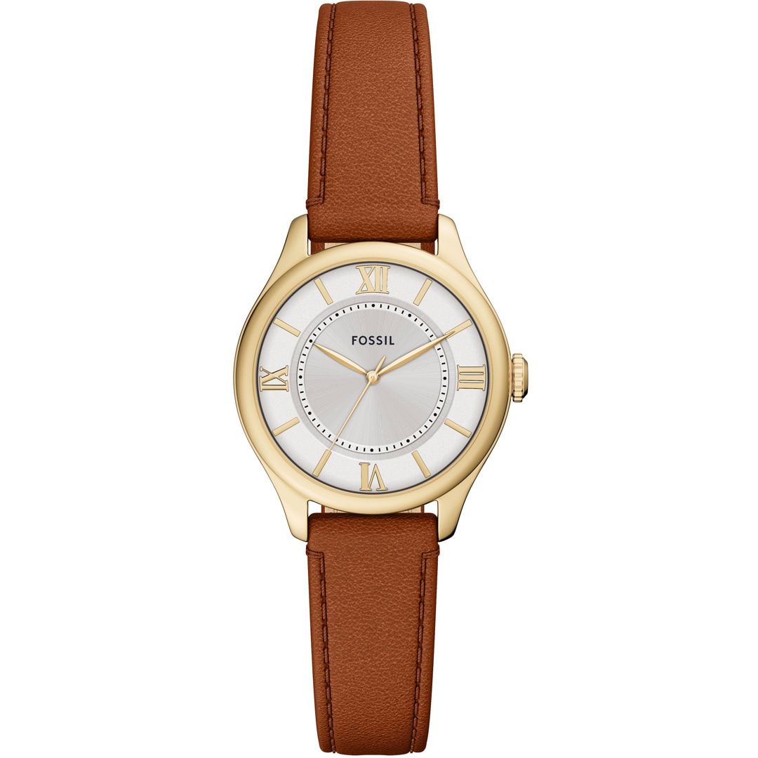 Braun Fossil Uhren Damen Schweiz Fossil Gilmore Leder Braun Goldig