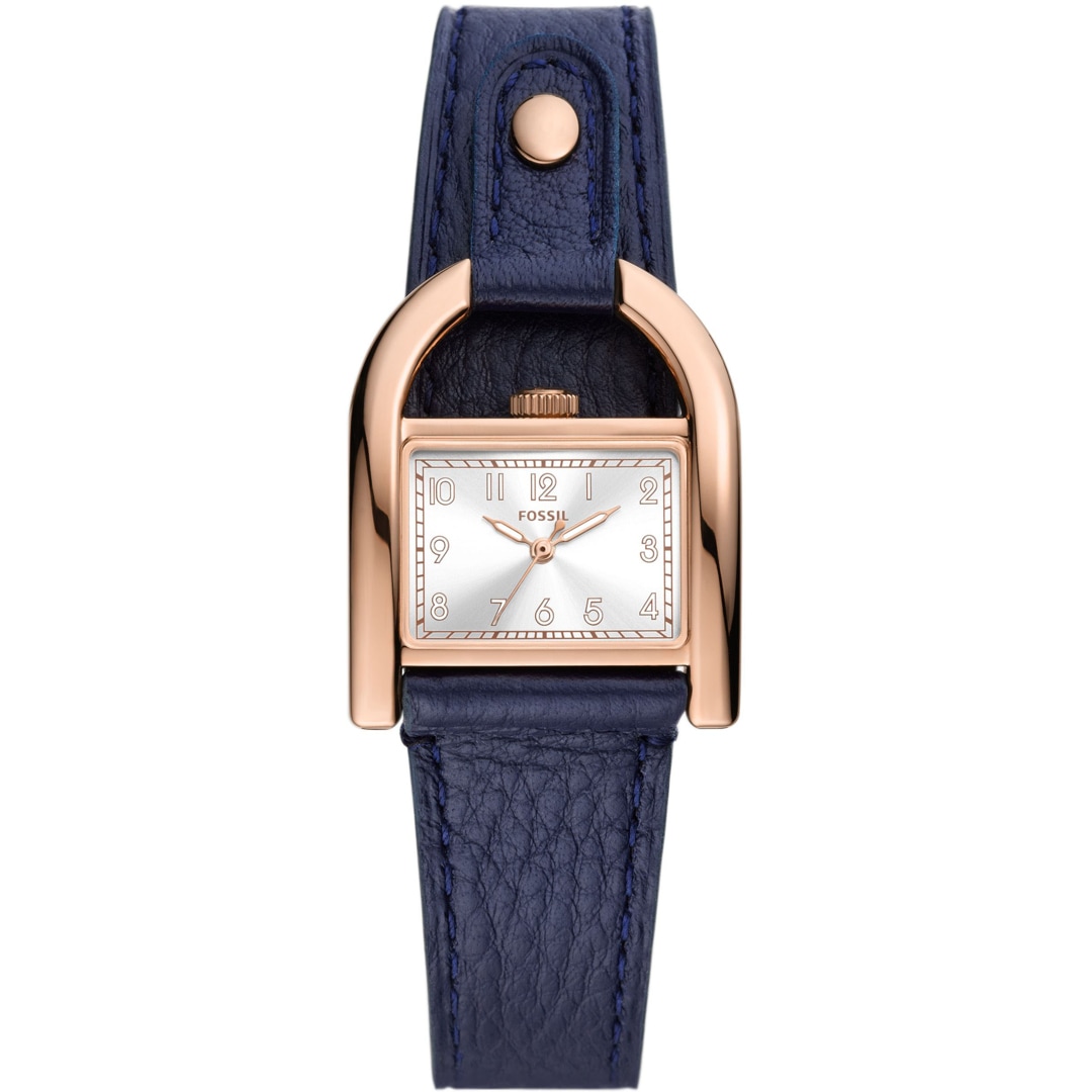 Fossil Jacqueline Fossil Damenuhr Blau Rosegold Fossil Jacqueline