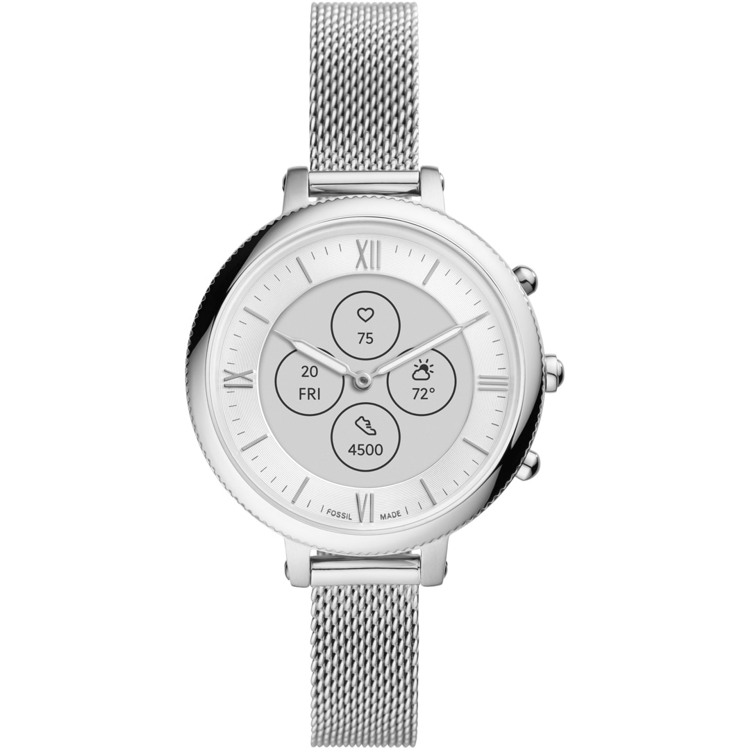 Fossil Monroe Hybrid Smartwatch HR Stainless steel ladies watch FTW7040