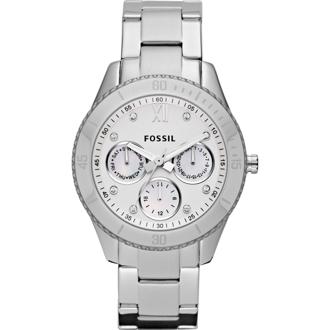 Fossil Stella Uhren Damen Fossil Silber Fossil Armbanduhr Damen