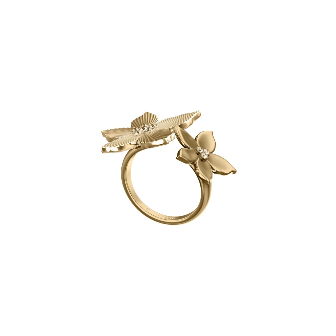JF04974710 | Fossil Sutton Center Focal The Flower Collection Gold-Tone ...