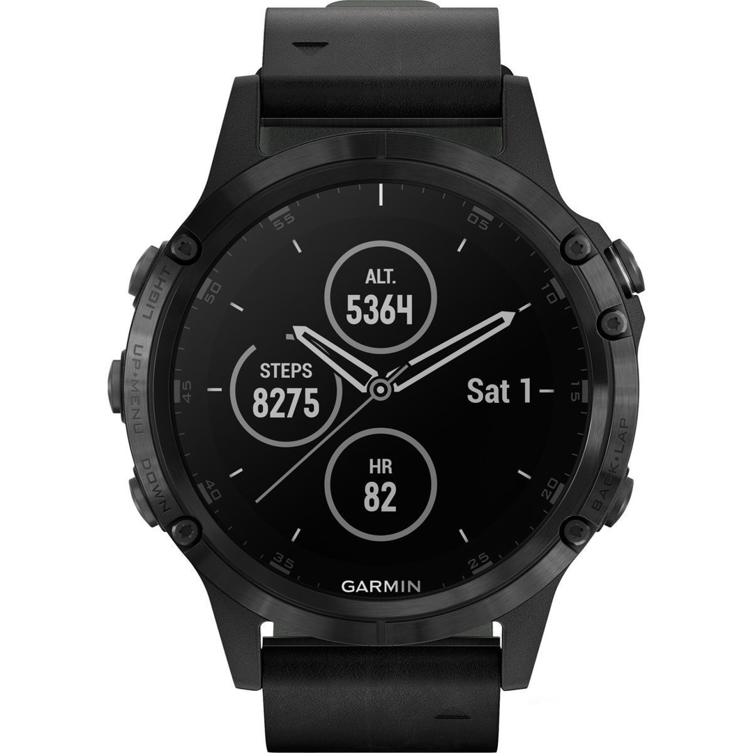 010-01988-07 | Garmin Fenix 5 Plus Saphir GPS-Multisport Smartwatch HR