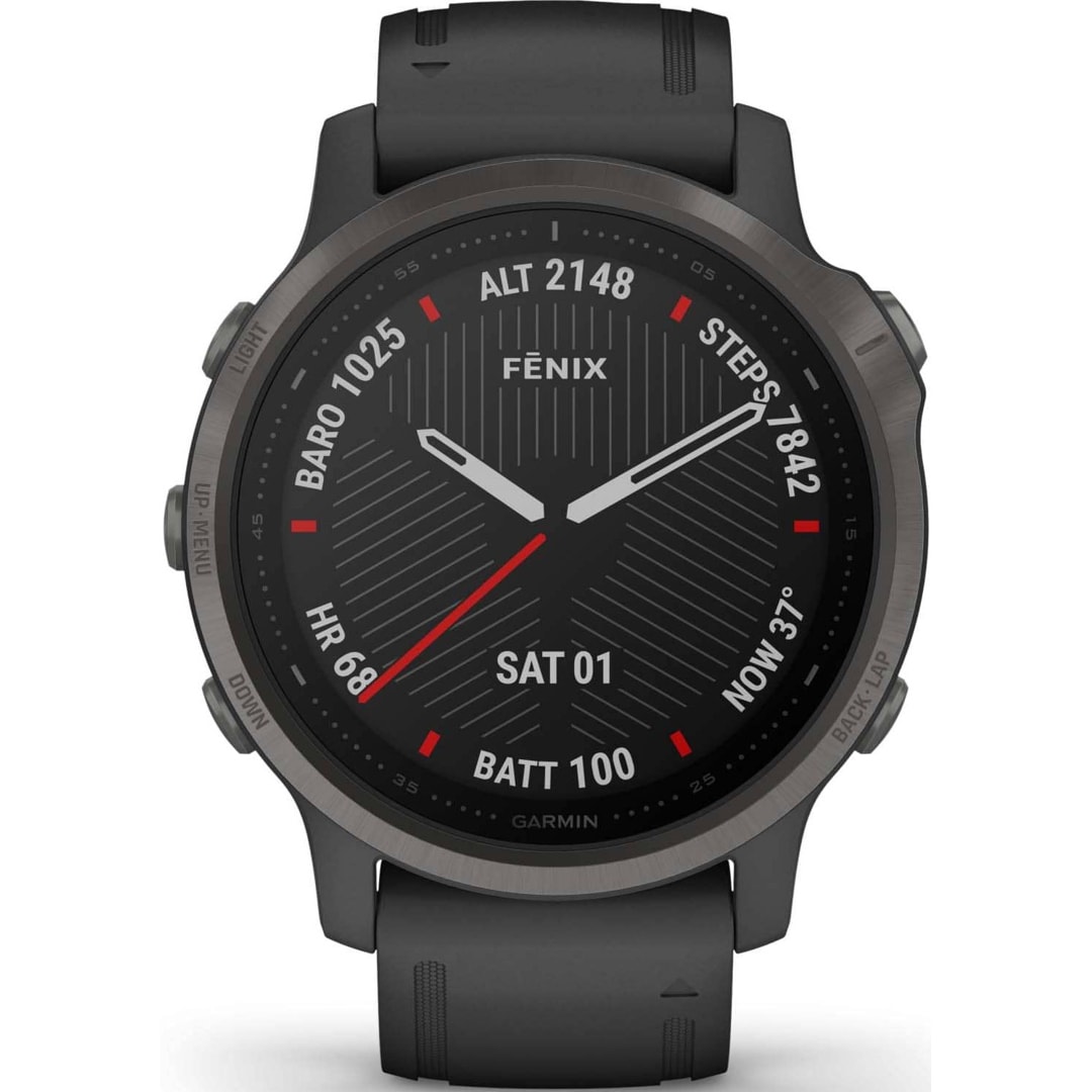 010-02159-25 Garmin Fenix 6S Pro Sapphire Black/Shale Grey DLC