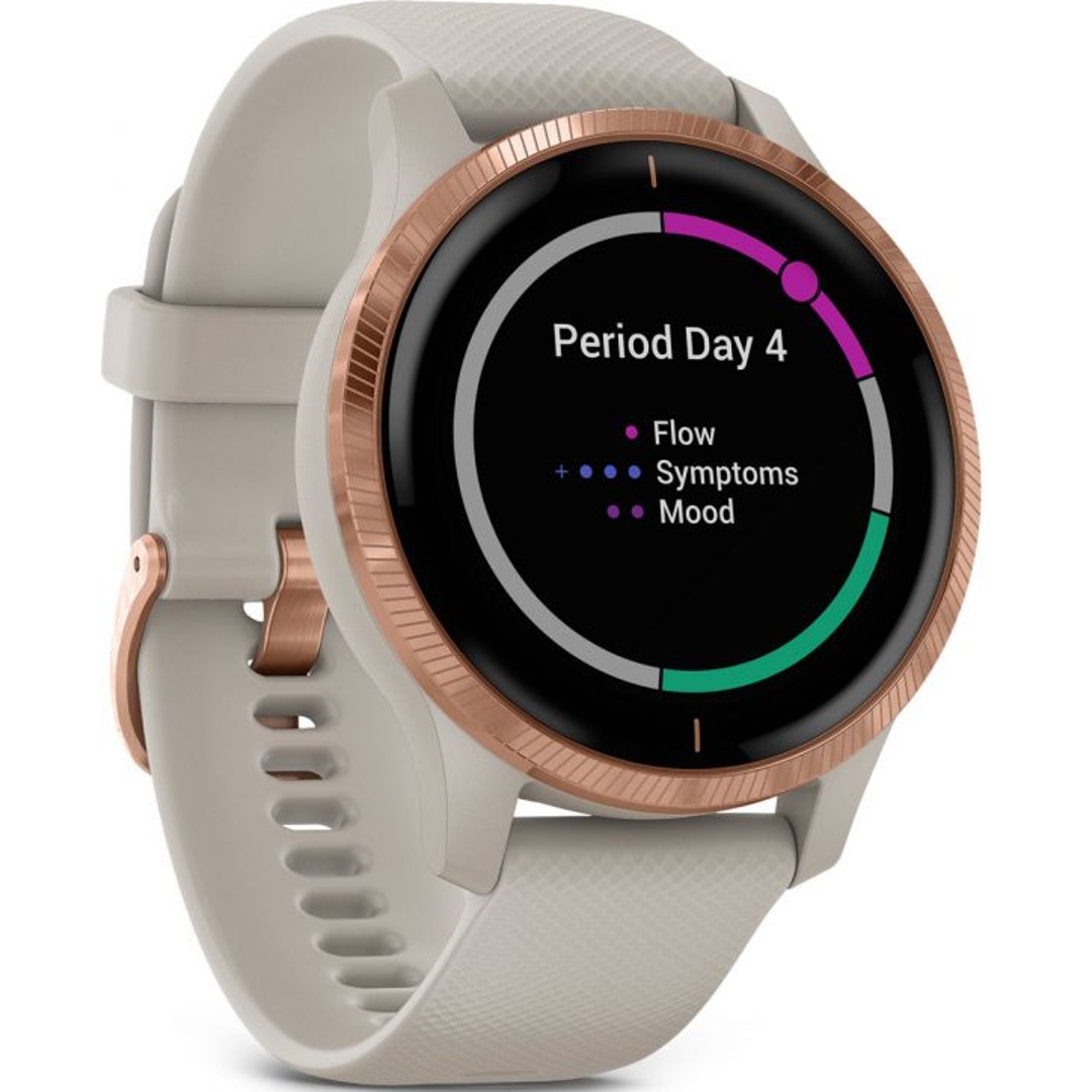 Garmin Venu Smartwatch HR Sandfarben Rose Unisexuhr 010 02173 22