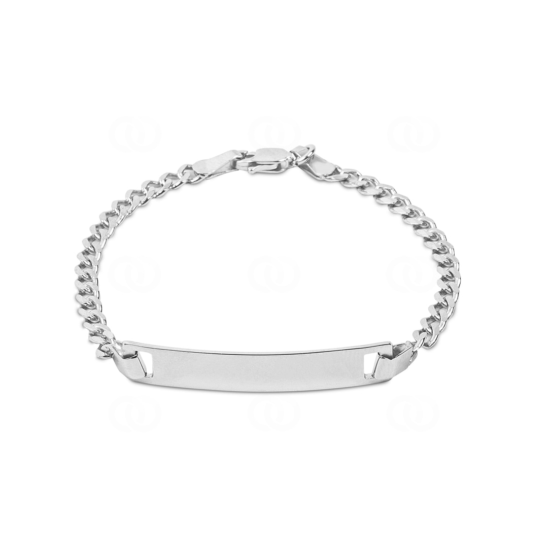 Bracelet Chaine Argent 925 Rhodié Homme Maille Figaro (1+3) 5 mm