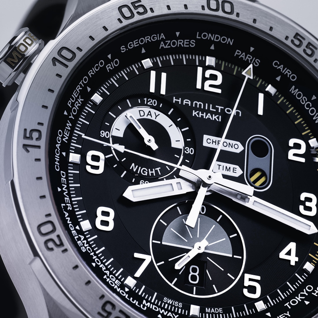 H76714335 Hamilton Khaki Aviation Chrono Worldtimer - Main Image
