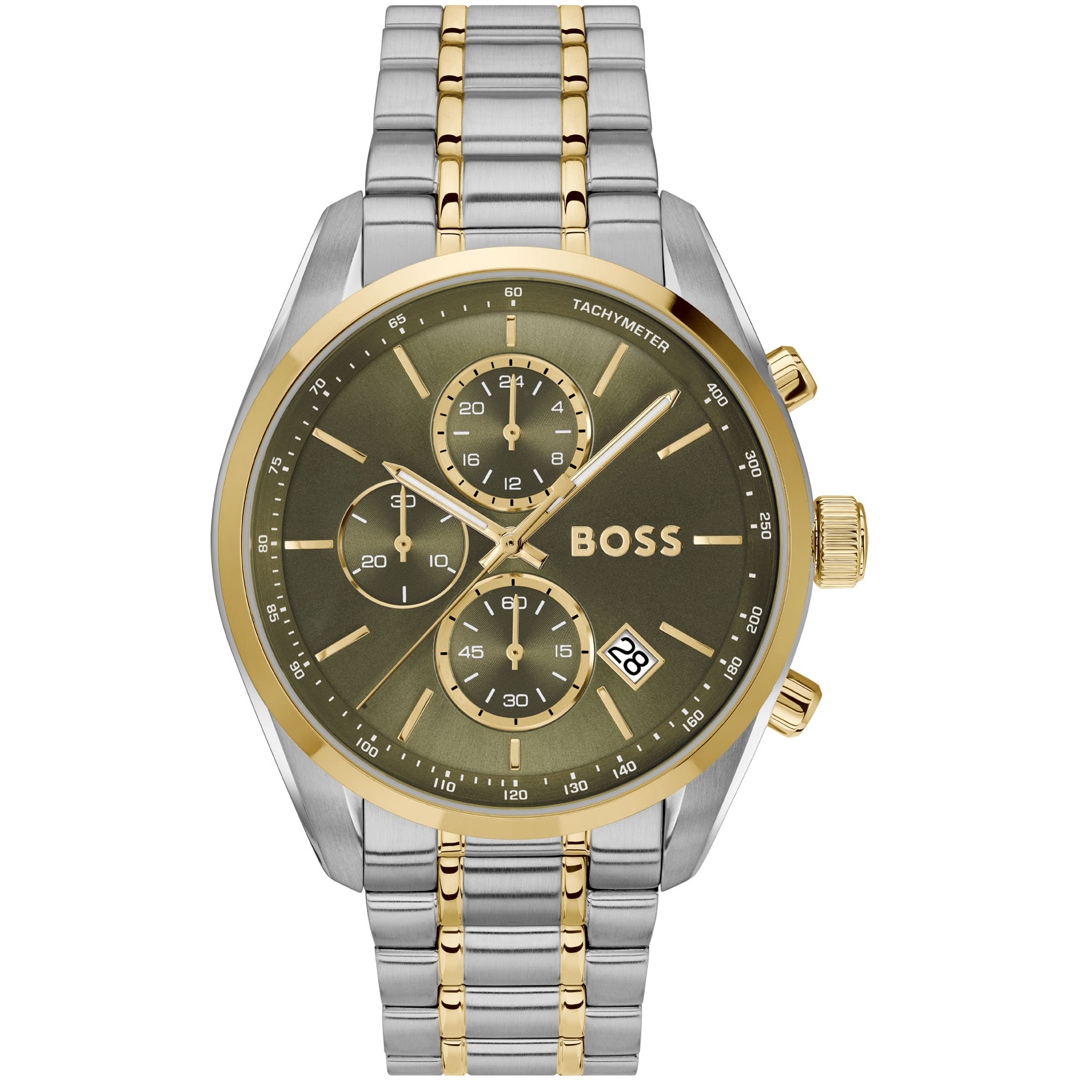 Hugo Boss Uhr Uhr Gold GrÃ¼n Herren Hugo Boss Grand Prix