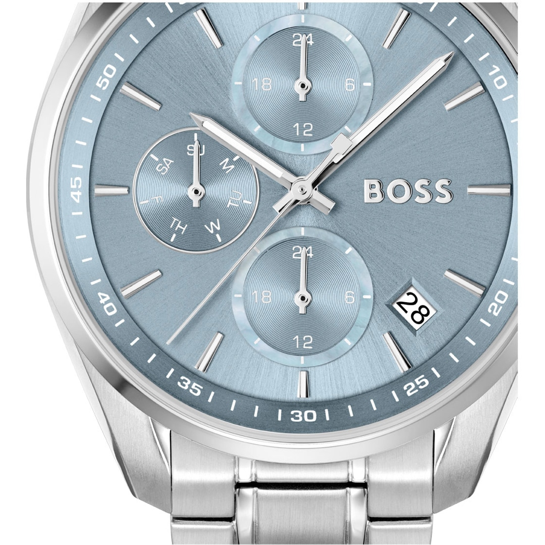 1502767 | Hugo Boss Grand Tour Ladies Argenté / Bleu clair