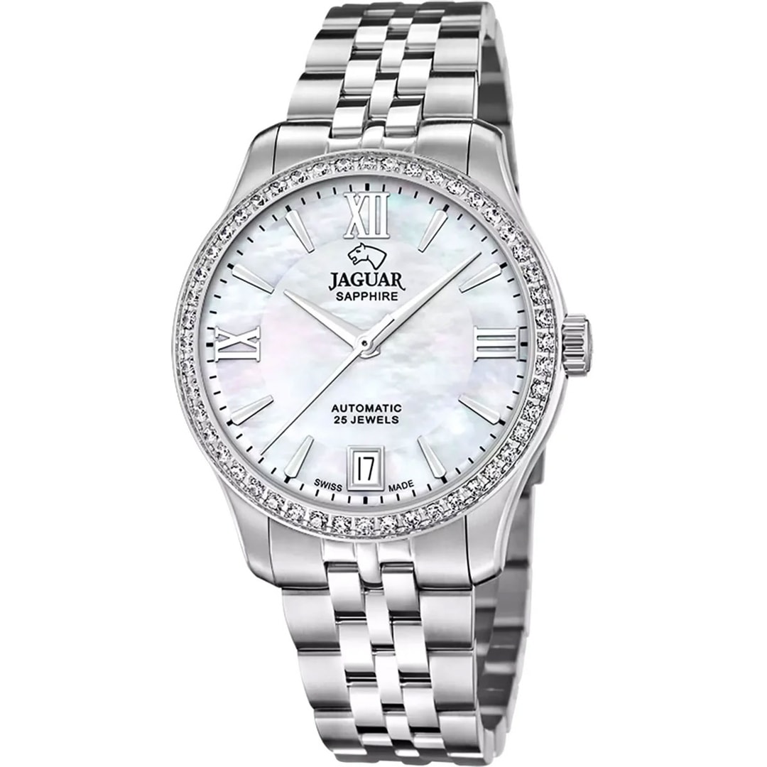 Jaguar Heritage Automatic Silvery Mother of Pearl ladies watch J997 1
