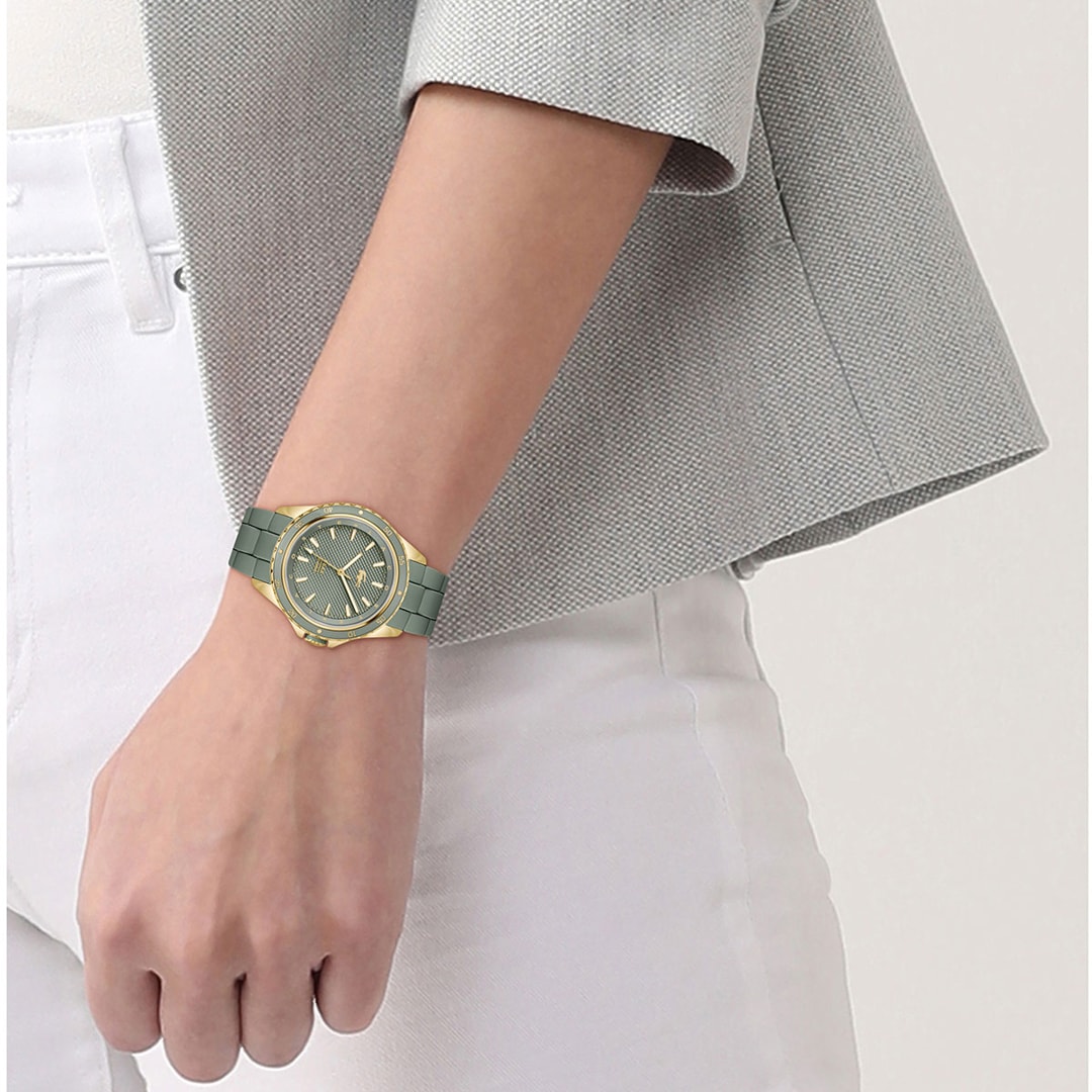 Santorini Lacoste Ladies Watch Rose Gold Rose Gold Apple Santorini