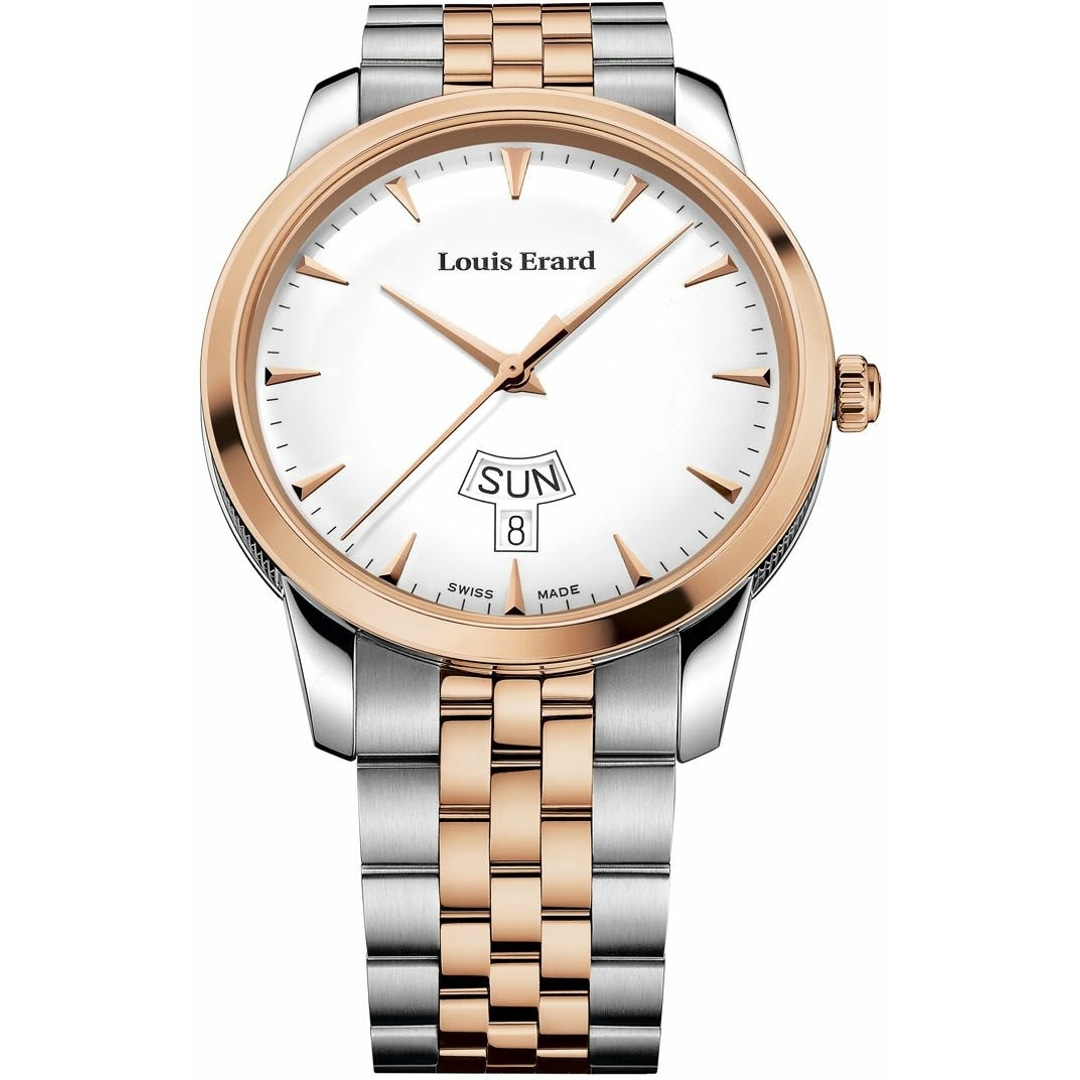 Louis Erard H ritage Quartz Day Date Montre homme 15 920 AB10 M