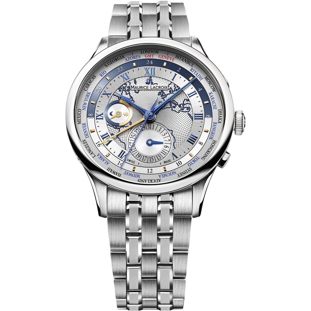 Maurice Lacroix Masterpiece Worldtimer gents watch MP6008 SS002 111