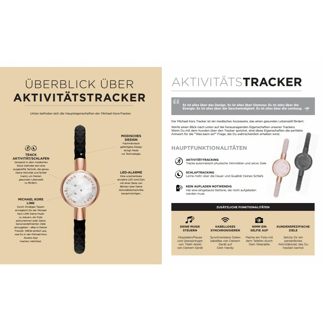 Rose Gold Michael Kors Access Activity Tracker Kors Smartwatch