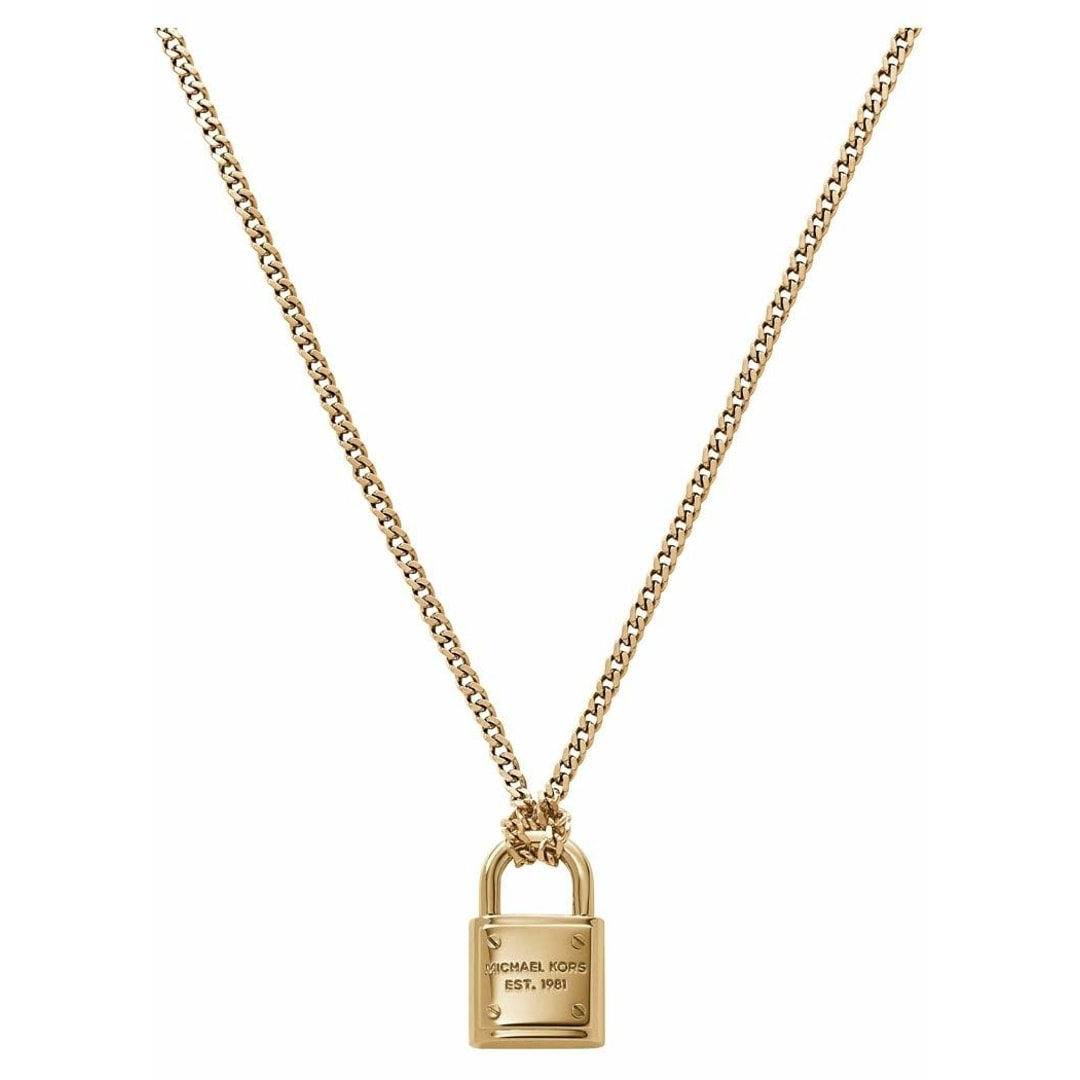 Michael kors gold padlock necklace discount