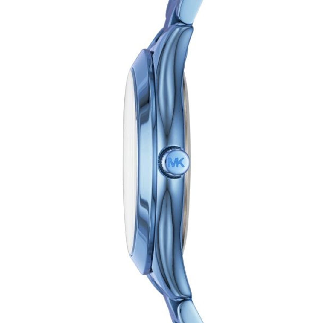 Leather Mk3674 Watch MK3674 Michael Kors Mini Slim Runway Blue