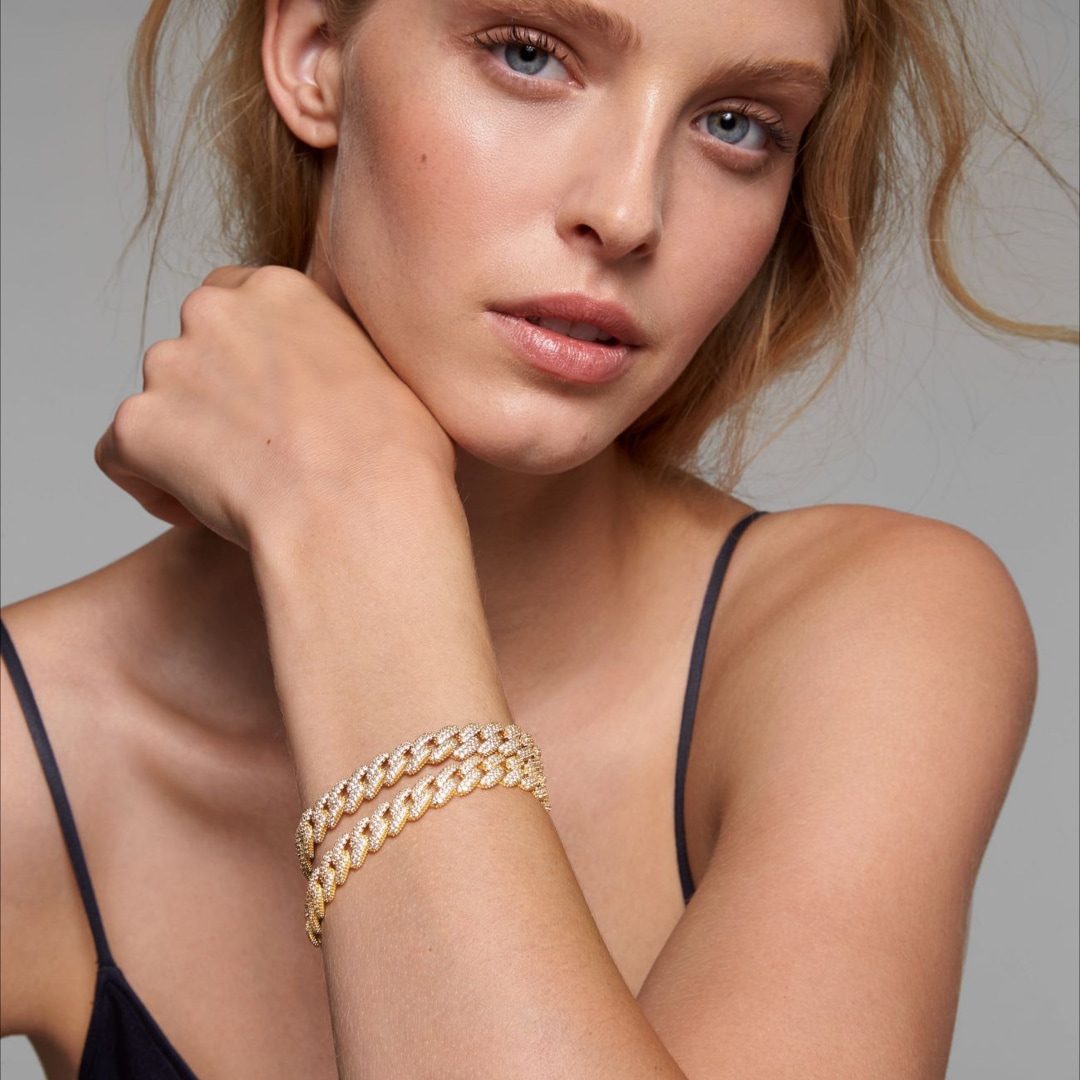 Michael Kors Armband Statement Link 925 Silber vergoldet