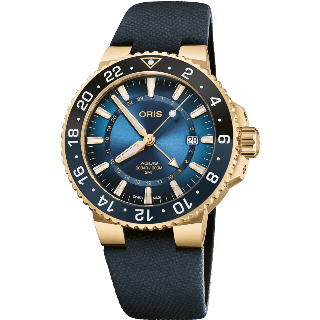 Oris Aquis GMT Carysfort Reef Limited Edition gents watch 01 798 7754  6185-Set