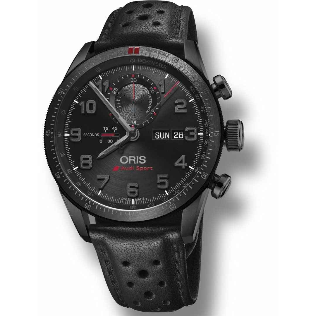 Audi Sport Uhr, Herren, schwarz/rot