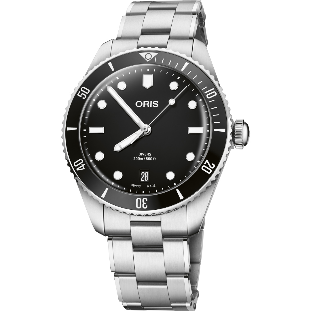 Oris Divers Date 39mm Schwarz 01 733 7795 4054-Set