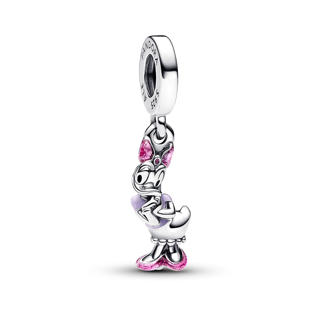 Sparkling Daisy Pandora Daisy Dangle Charm Sparkling Pink Daisy