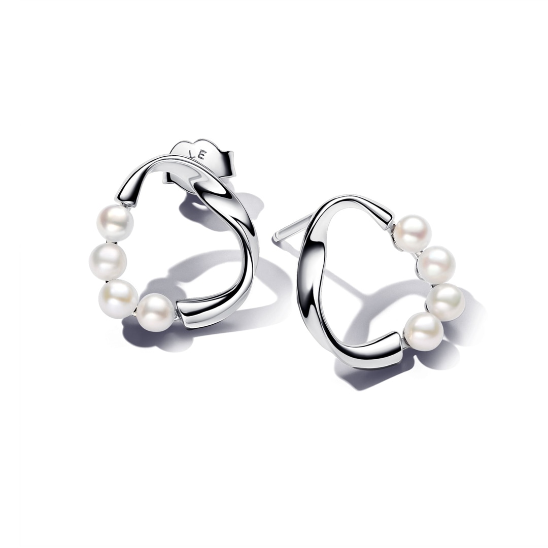 【HYERES LOR】24FW★ H Edition SL H Pearl One-Touch Earrings 8.5mm-14mm Cream White Sea Shell Pearl Stud Earrings | eBay